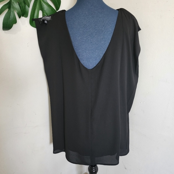 Context Black Dress Sleeveless Blouse - Picture 6 of 9